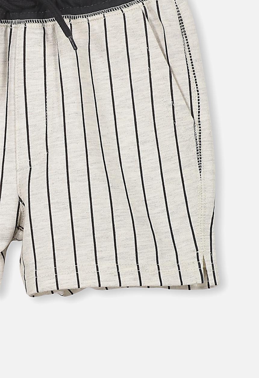 Cotton On - Henry slouch shorts - grey & black 