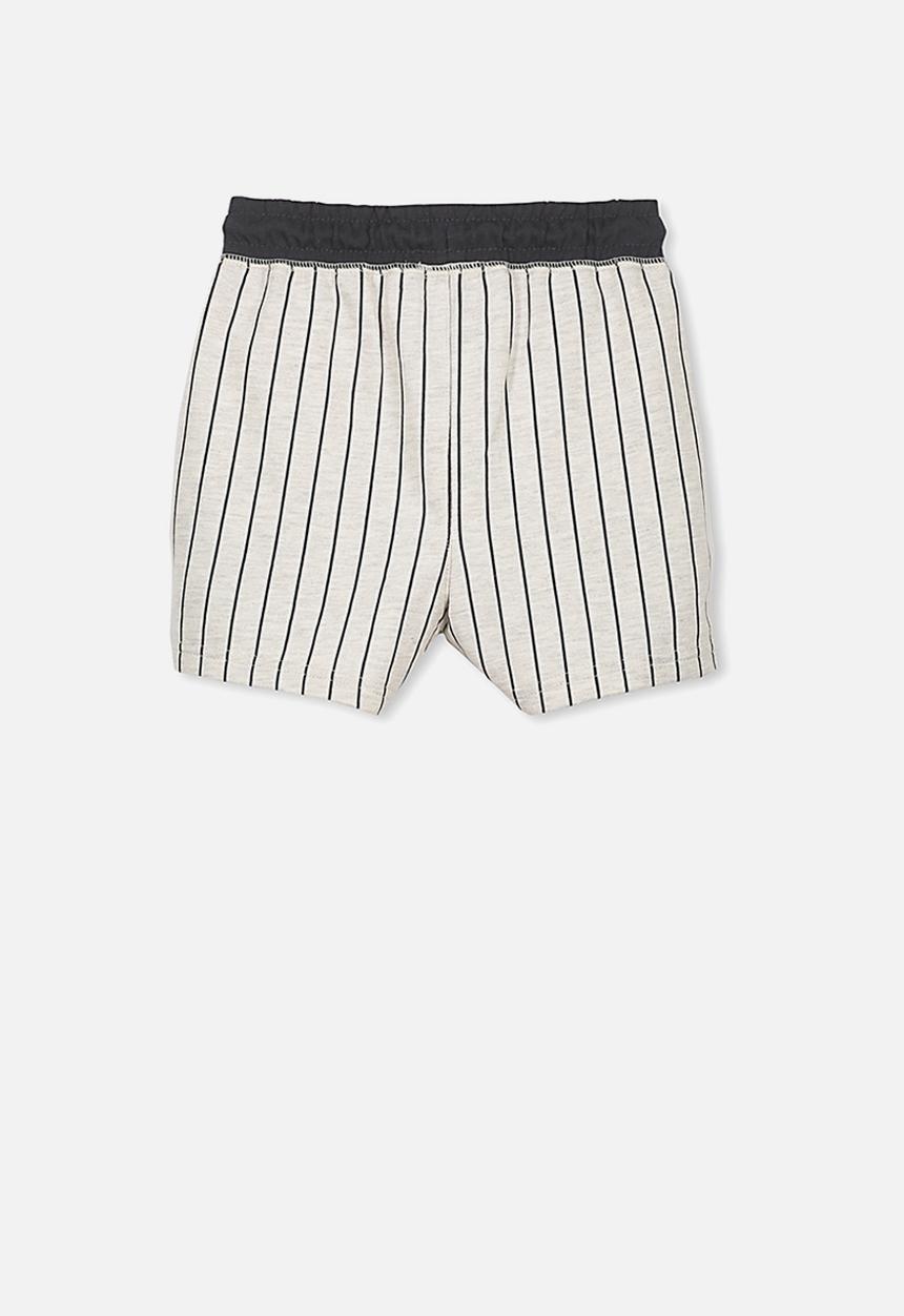 Cotton On - Henry slouch shorts - grey & black 