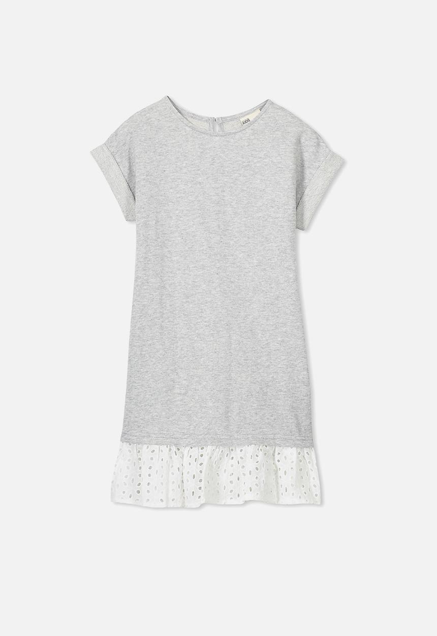 Cotton On - Sallianne short sleeve dress - grey 