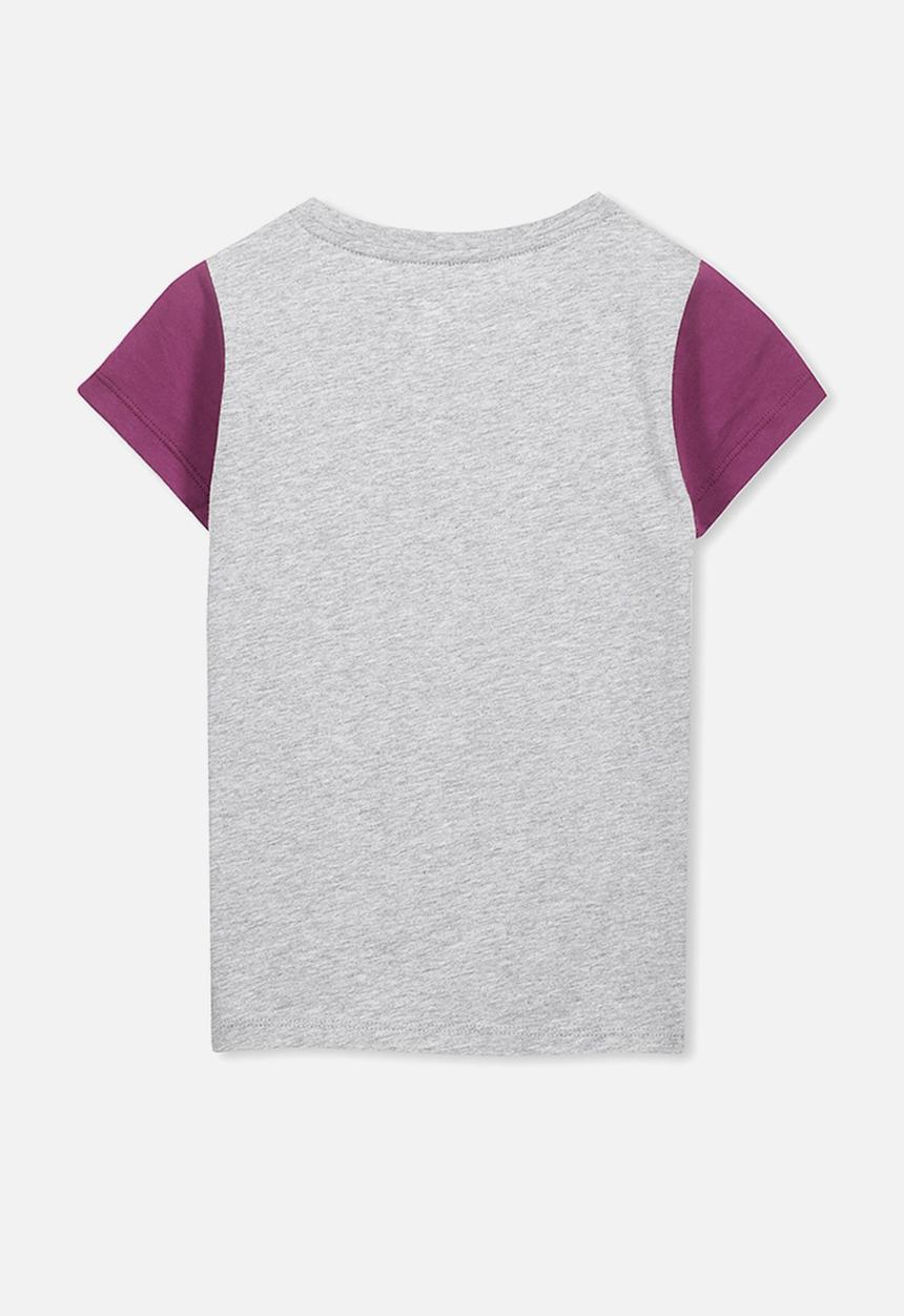 Cotton On - Anna short sleeve tee - grey & purple 