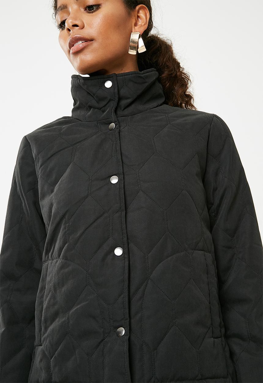 Jacqueline de Yong - Serena quilted jacket - black 