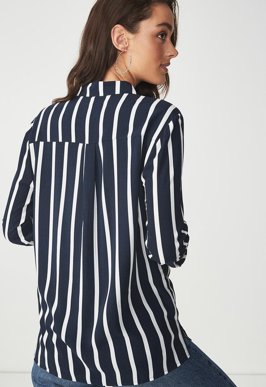 Cotton On - Rebecca shirt - navy & white