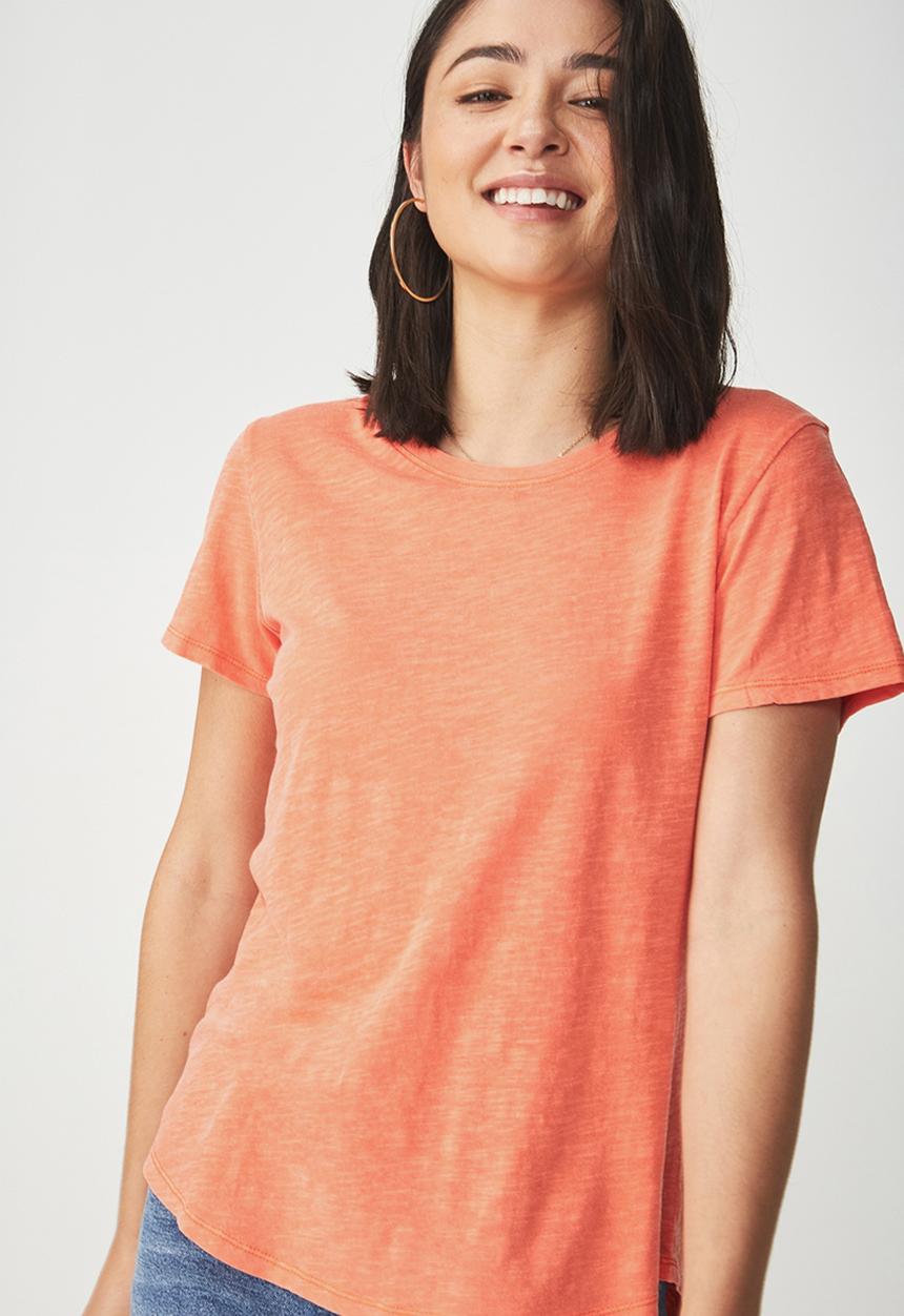 Cotton On - Crew T-shirt - coral