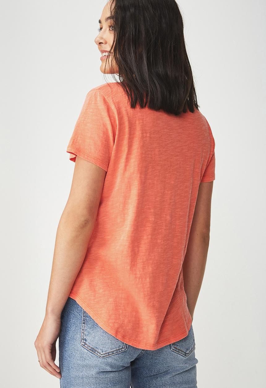 Cotton On - Crew T-shirt - coral
