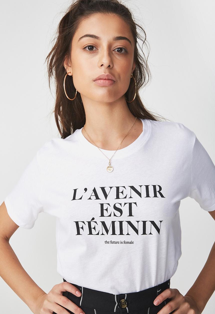 Cotton On - Tbar foxx T-shirt - white 