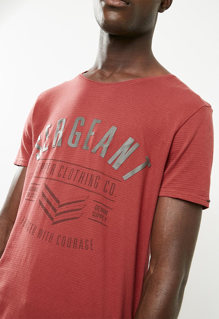 S.P.C.C - High density graphic printed tee - red 