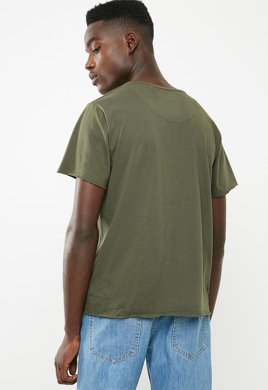 S.P.C.C - Raw edge printed tee - green 