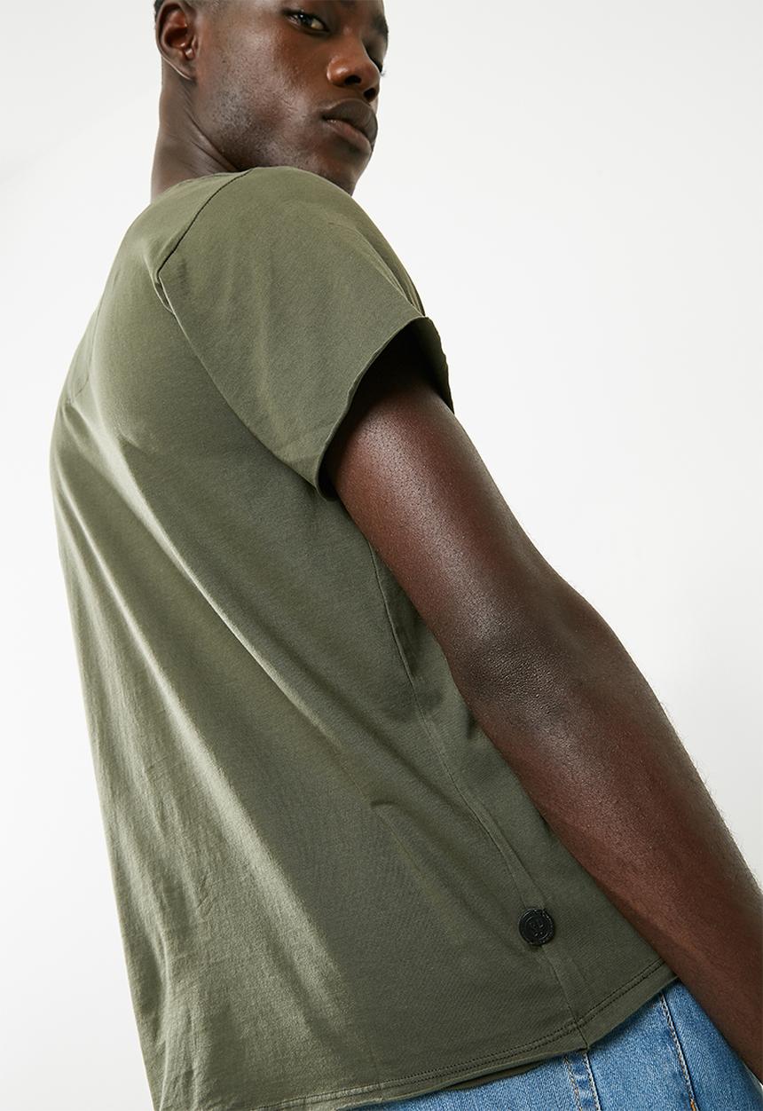 S.P.C.C - Raw edge printed tee - green 