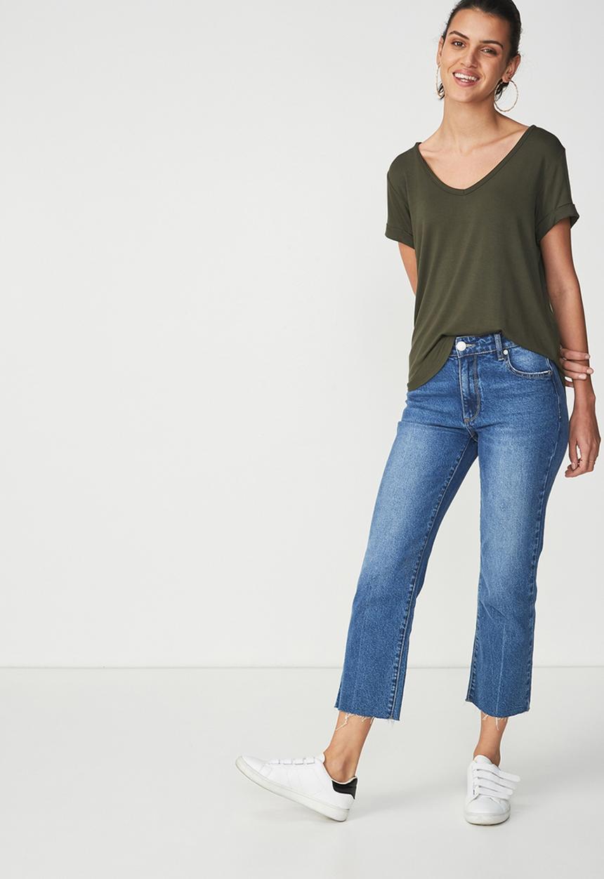 Cotton On - Karly short sleeve V-neck T-shirt - green