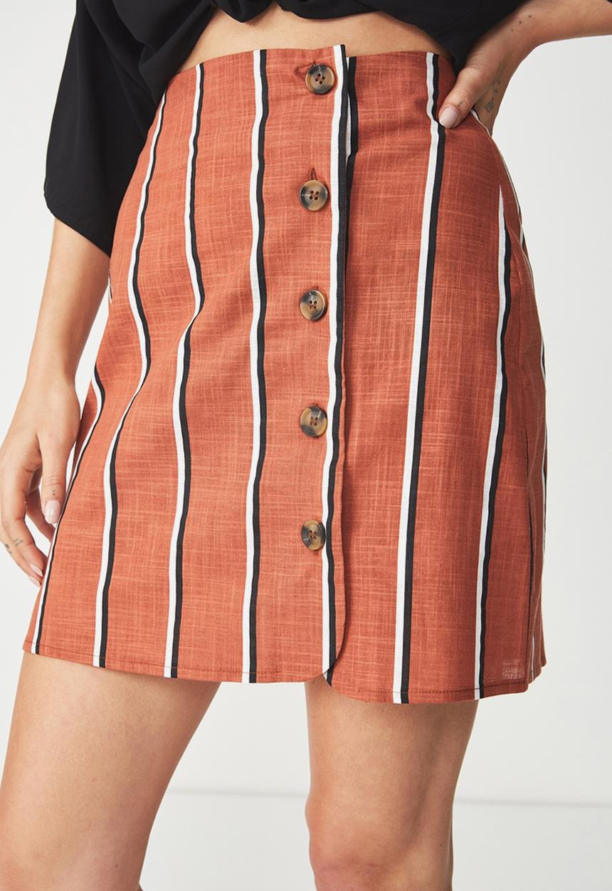 Cotton On - Woven mini military skirt - multi