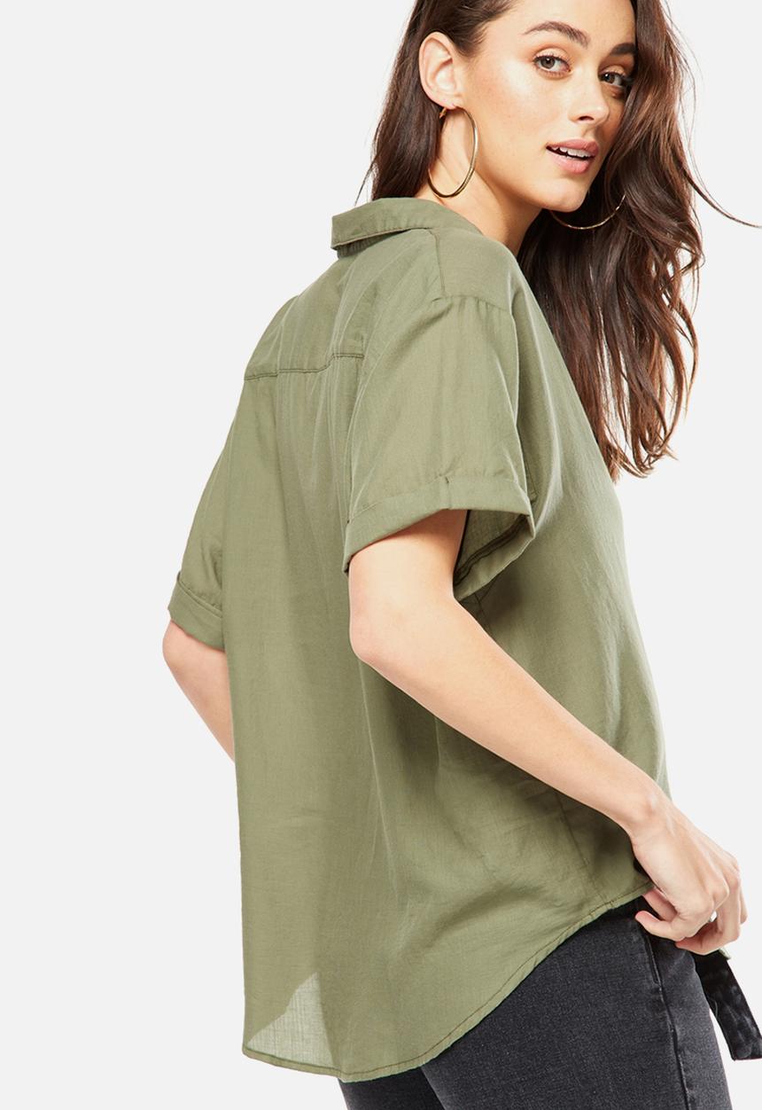 Cotton On - Cassie short sleeve shirt - green