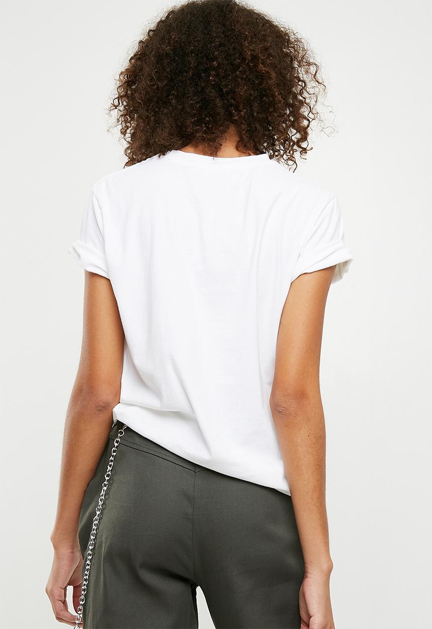 Missguided - Havana washed graphic t-shirt - white 