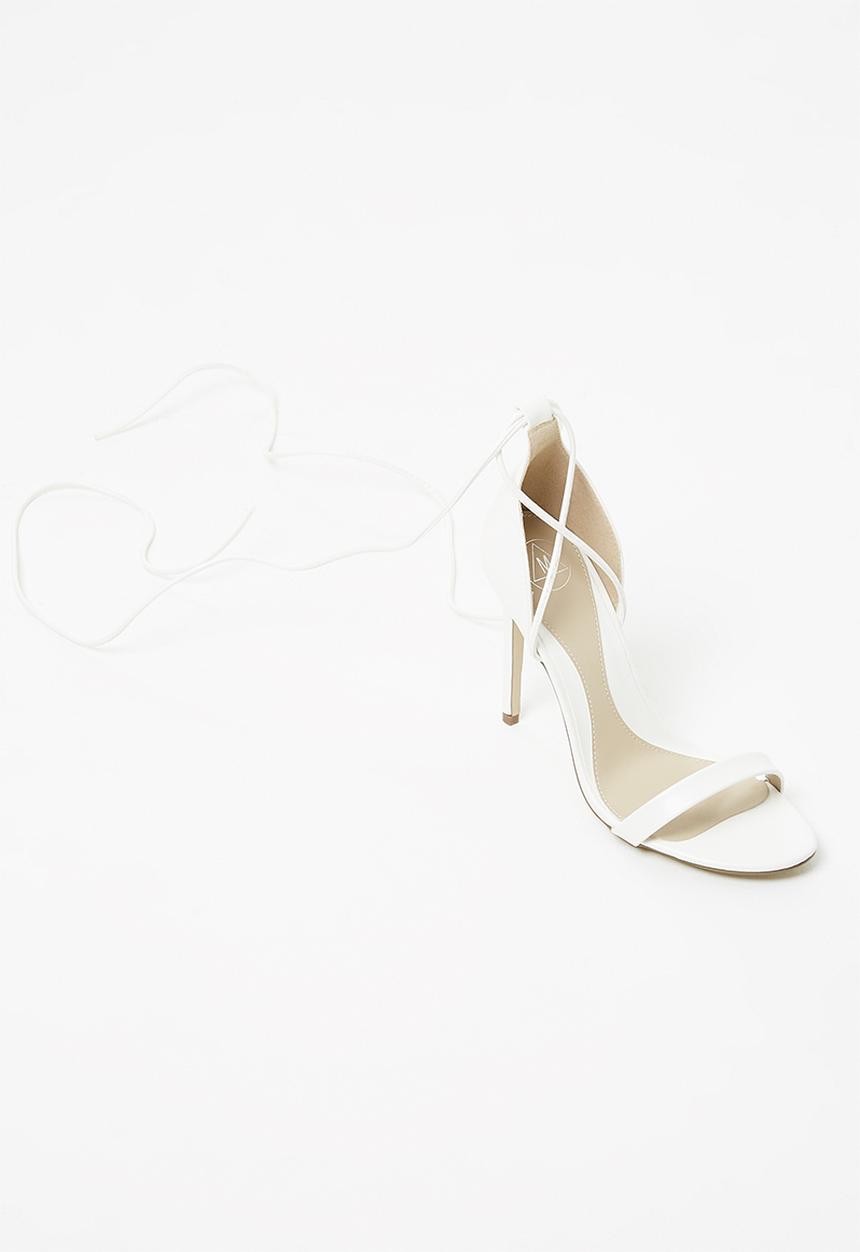 Missguided - Lace up barely there - white