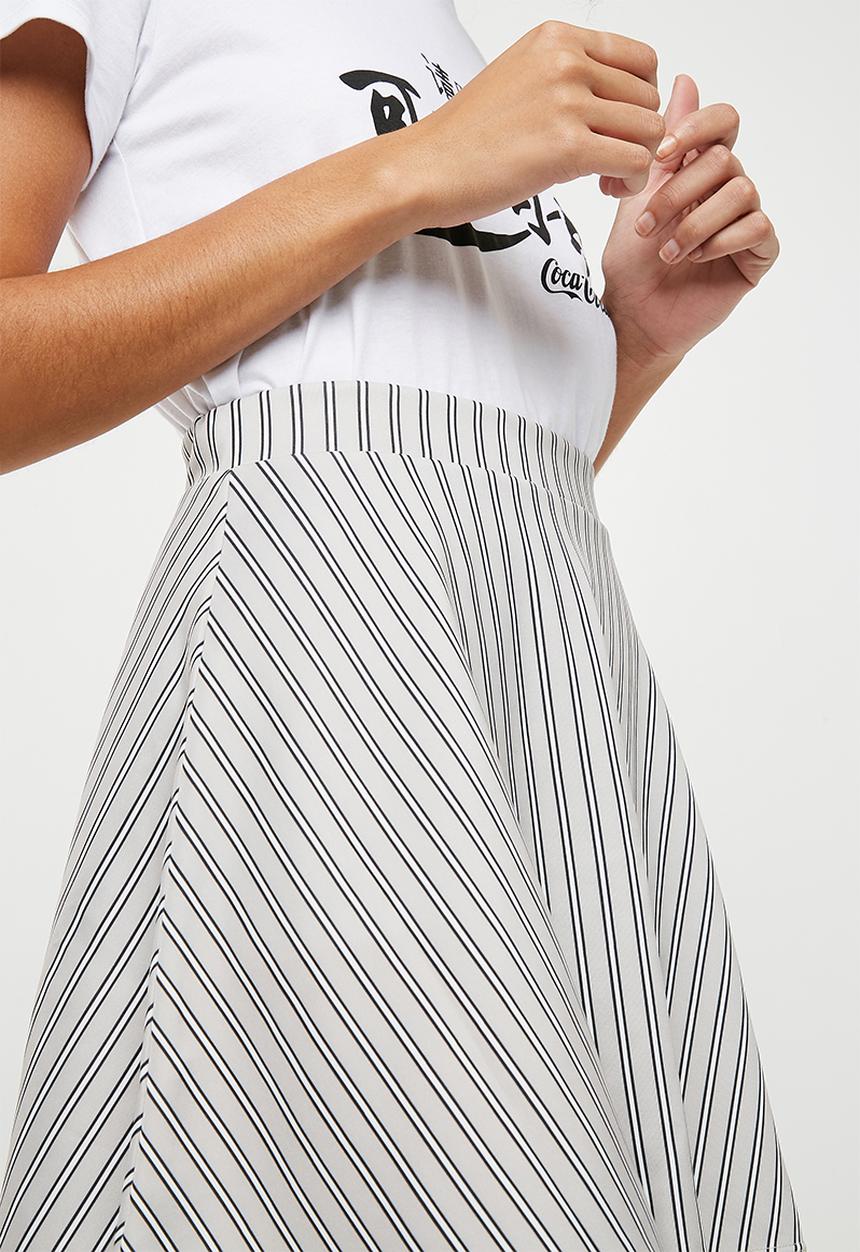 Missguided - Stripe skirt - grey 