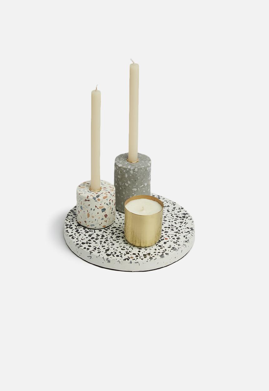 Present Time - Terrazzo candle holder - multi