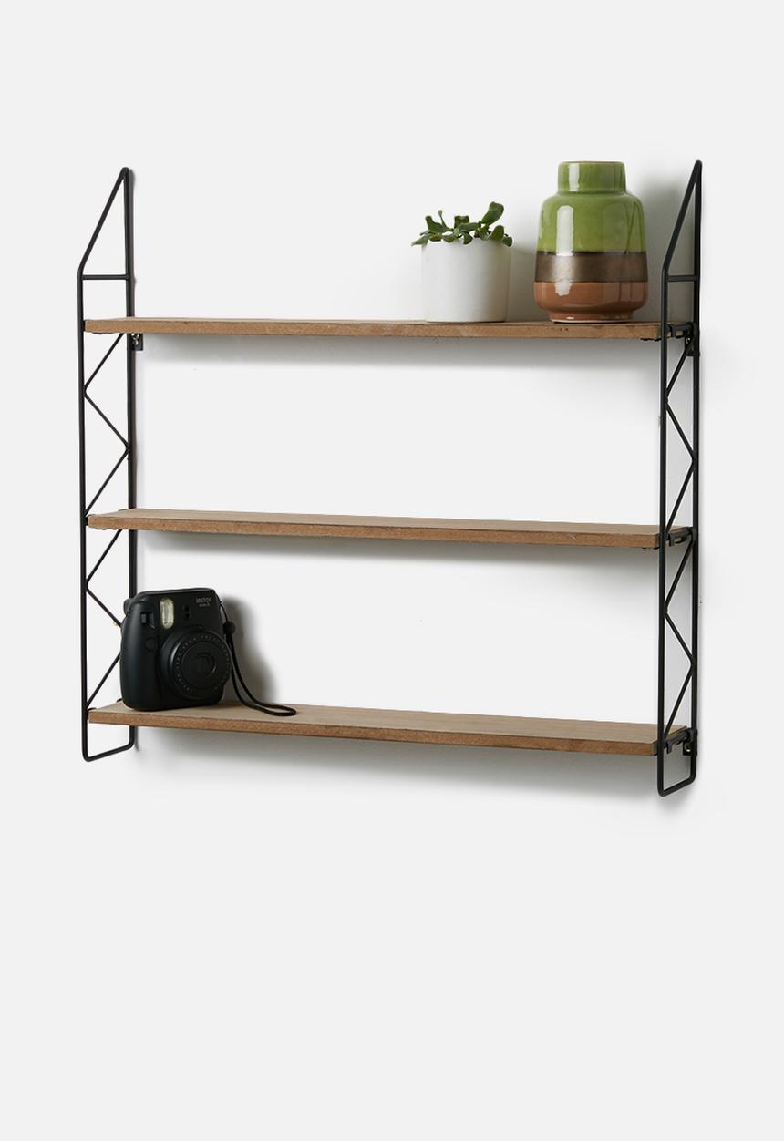 Present Time - Zig zag wall rack - black