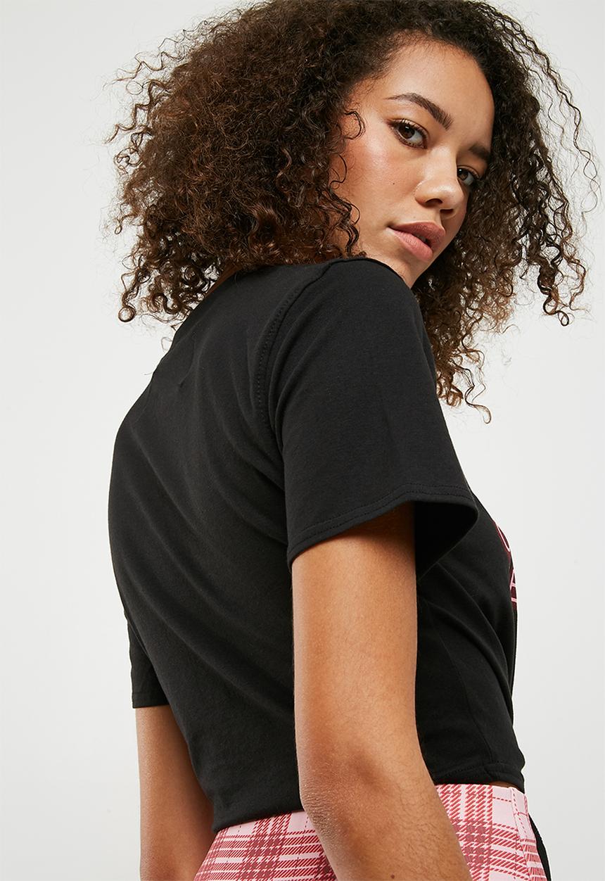 Missguided - Come on barbie knotted T-shirt - black 