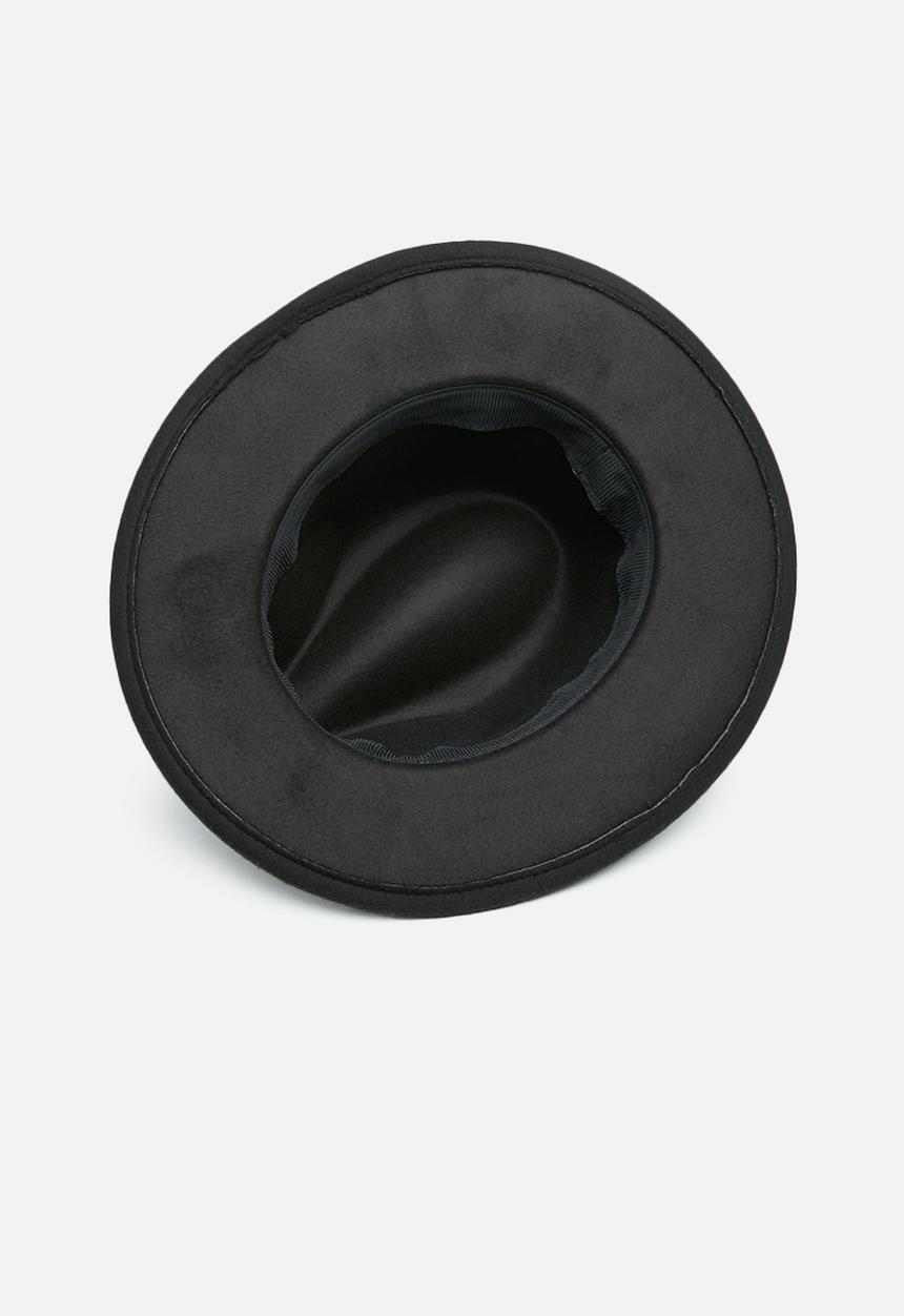 Missguided - Chain trim fedora - black
