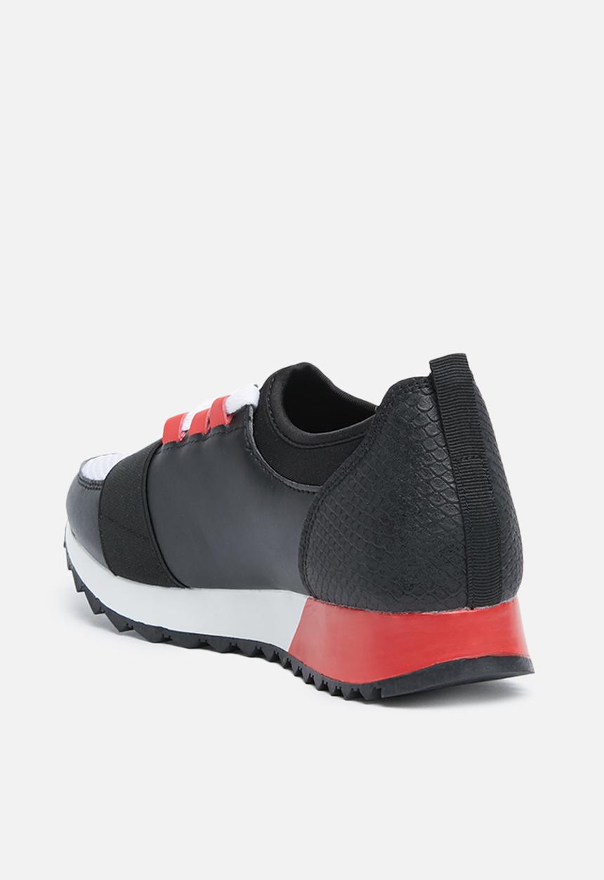 Missguided - Front strap lace up runner - black 