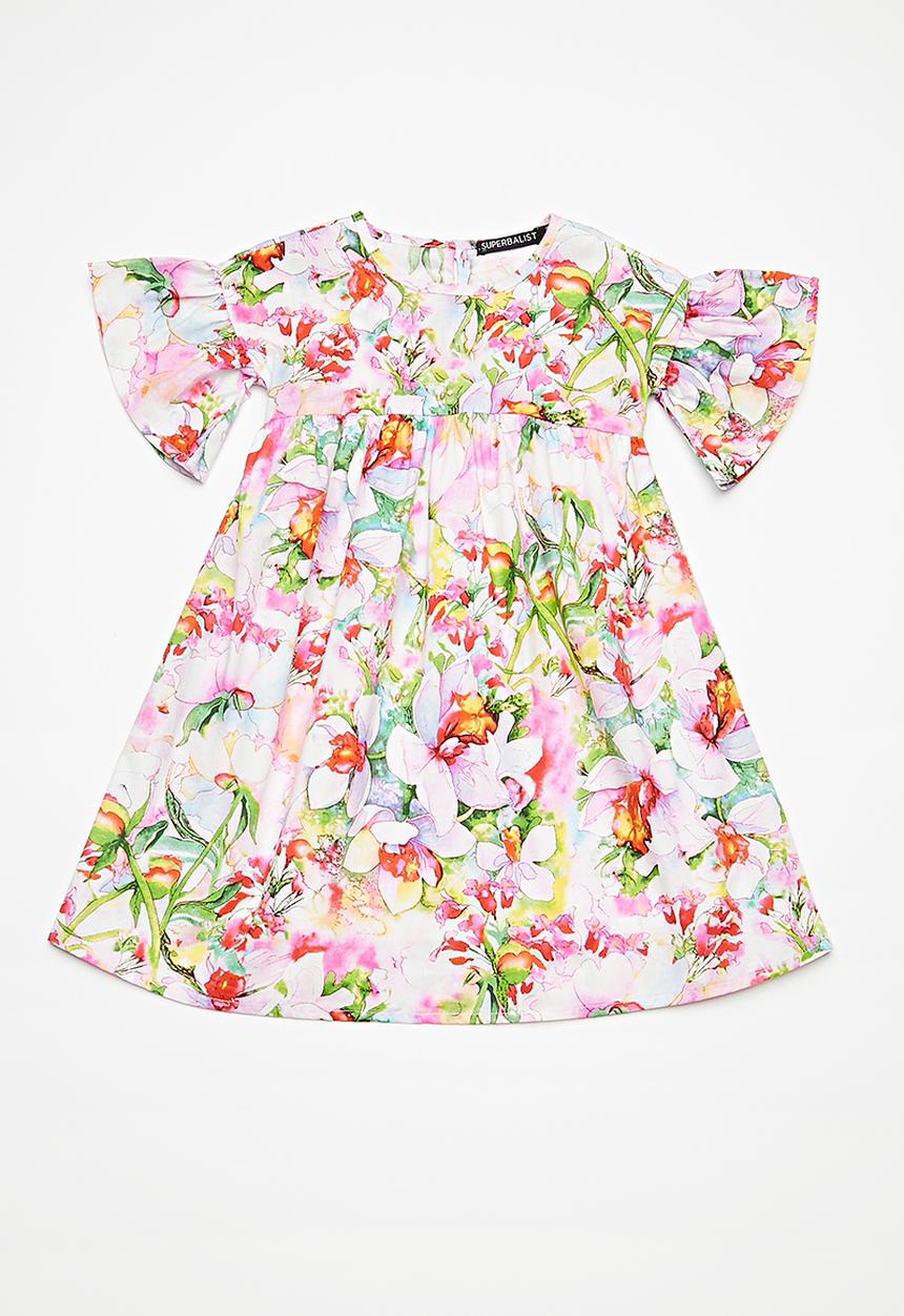 Superbalist - Fluted sleeve dress - multi