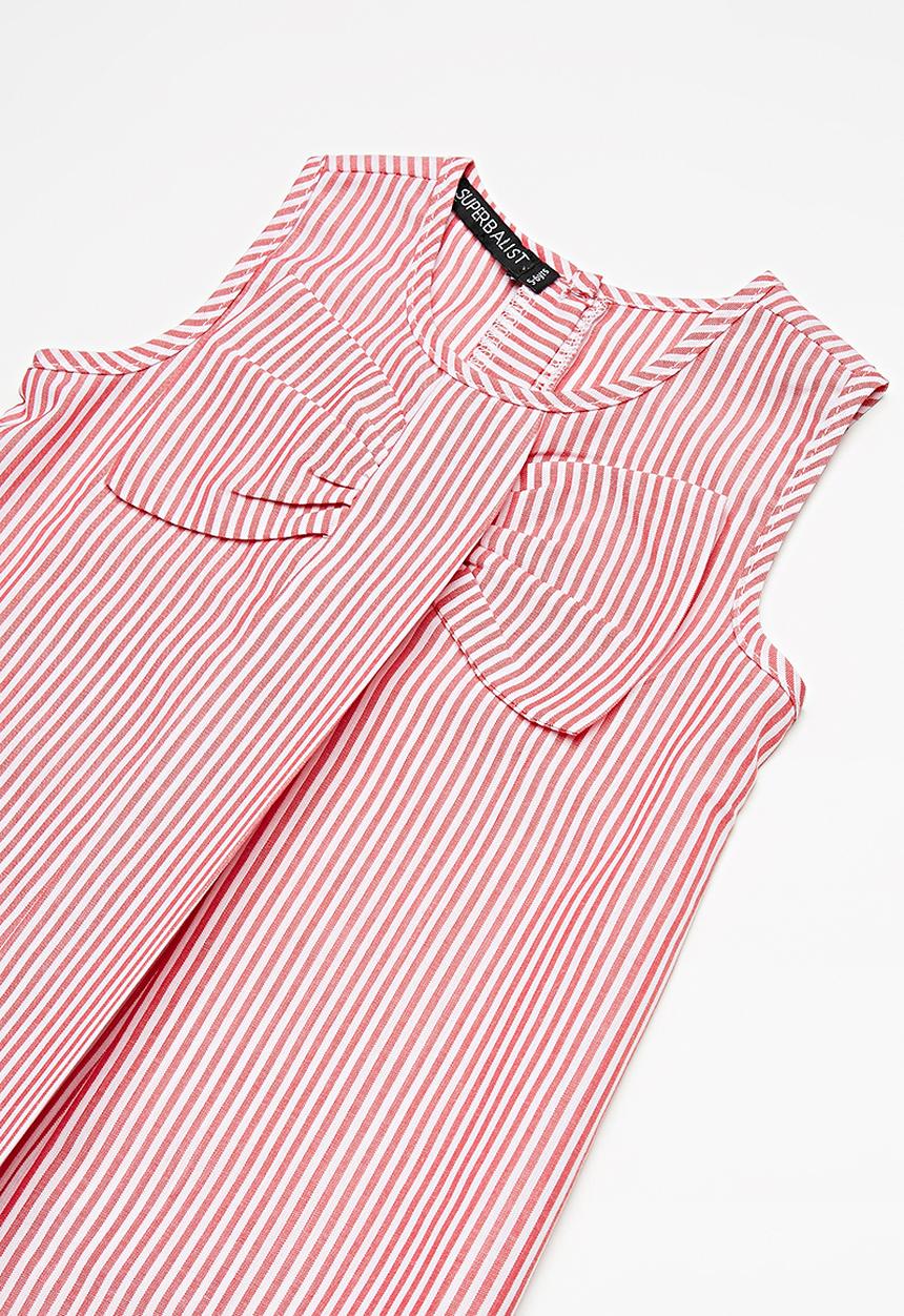 Superbalist - Bow shift dress - red & white