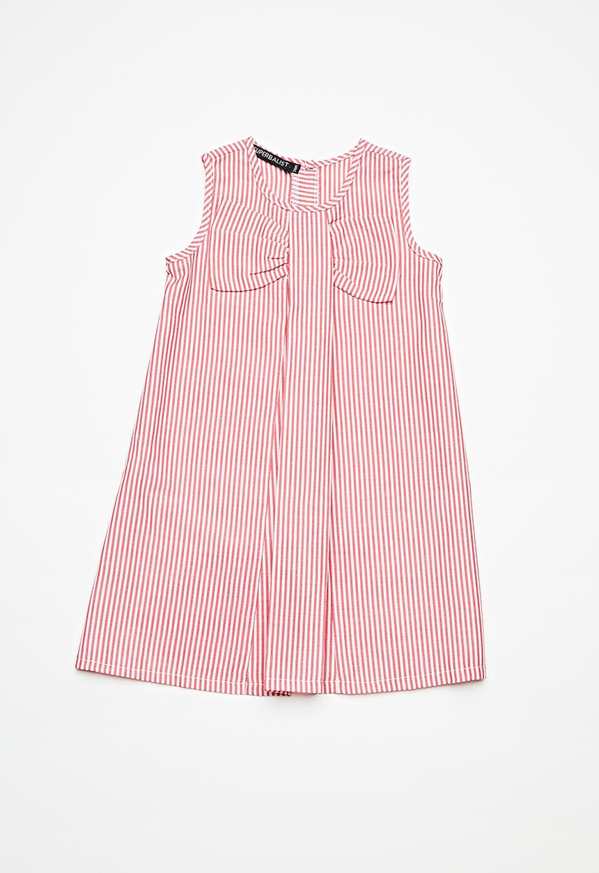 Superbalist - Bow shift dress - red & white
