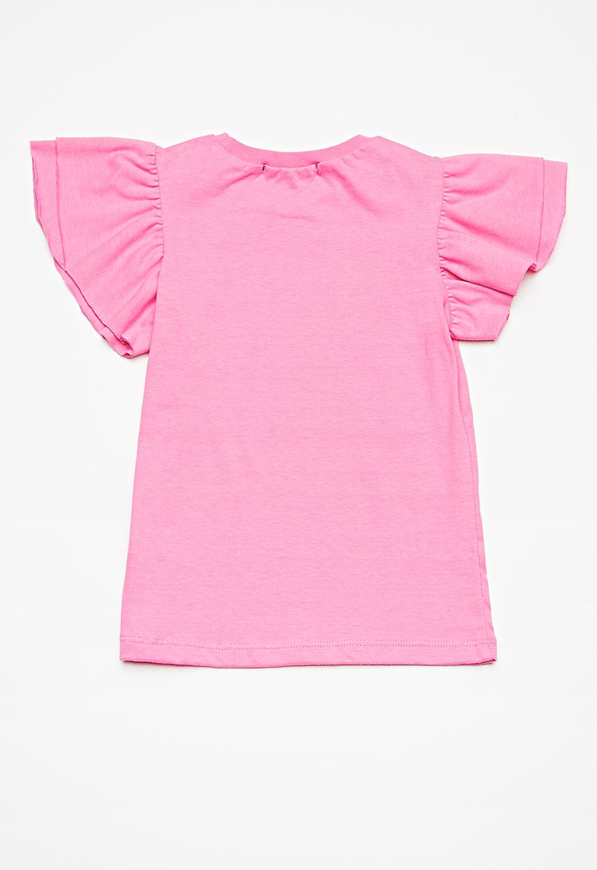 Superbalist - Kids girls ruffle sleeve top - pink 