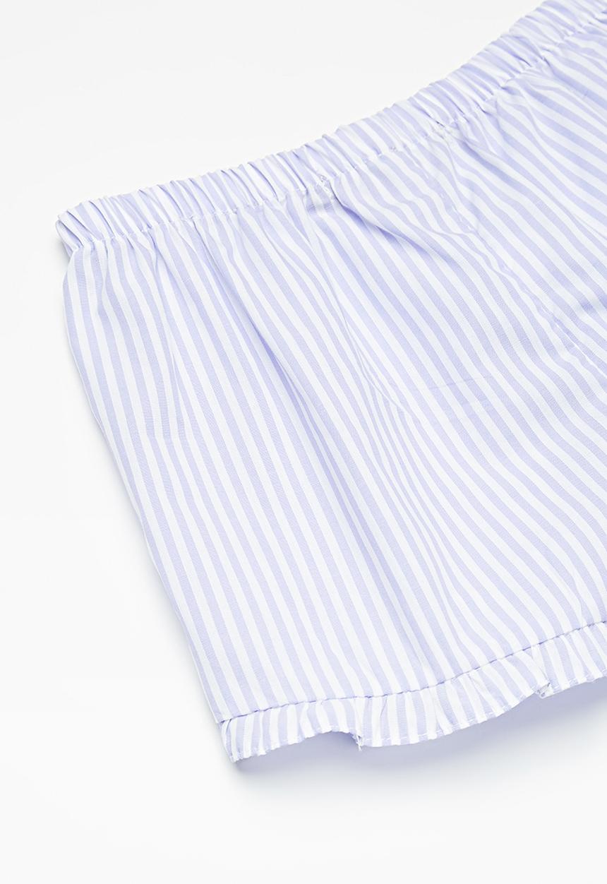 Superbalist - Frill detail shorts - lilac and white 