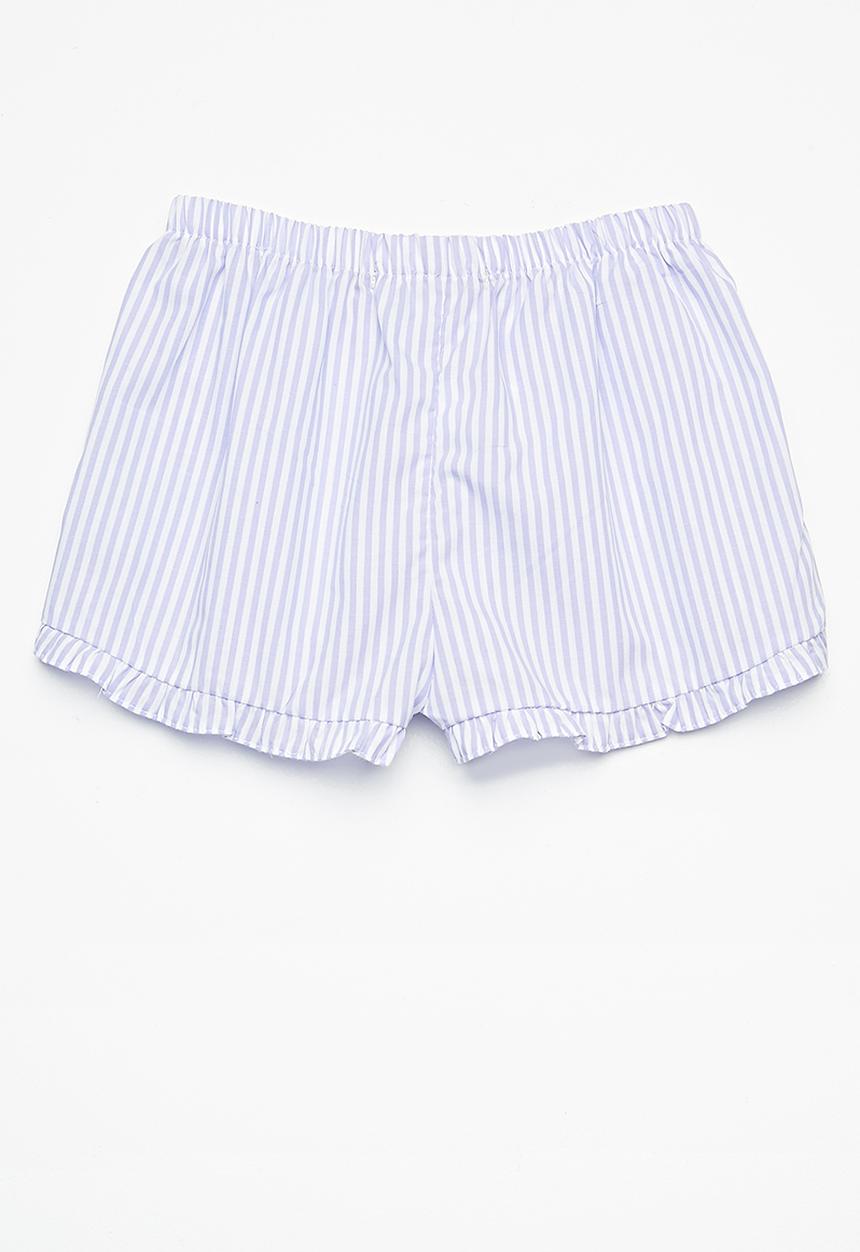 Superbalist - Frill detail shorts - lilac and white 