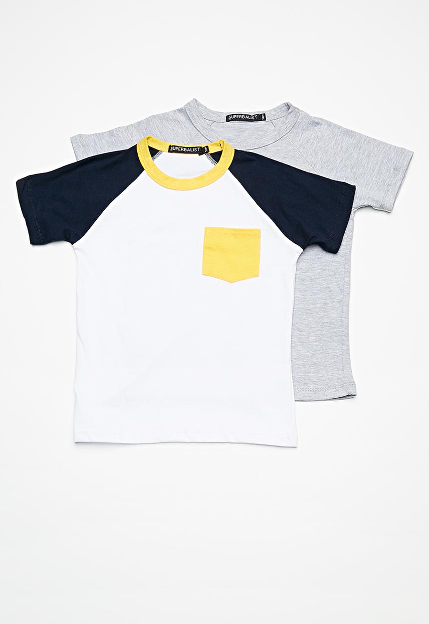 Superbalist - Kids boys 2 pack raglan tee - multi 