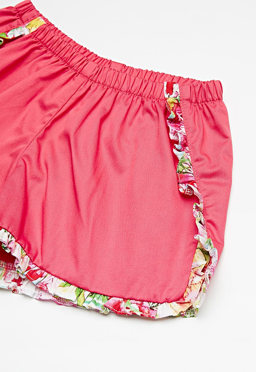 Superbalist - Frill detail shorts - pink