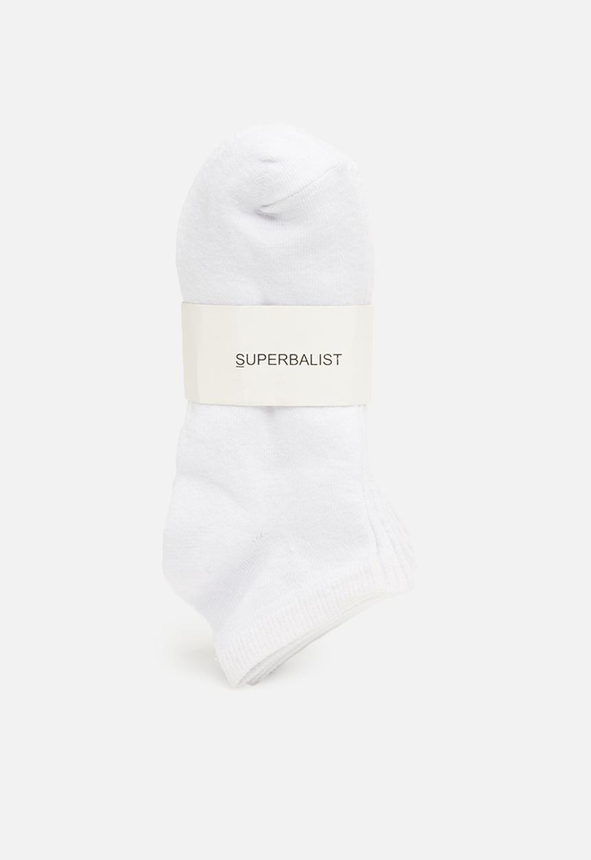 Superbalist - Low cut 5 pack socks - white