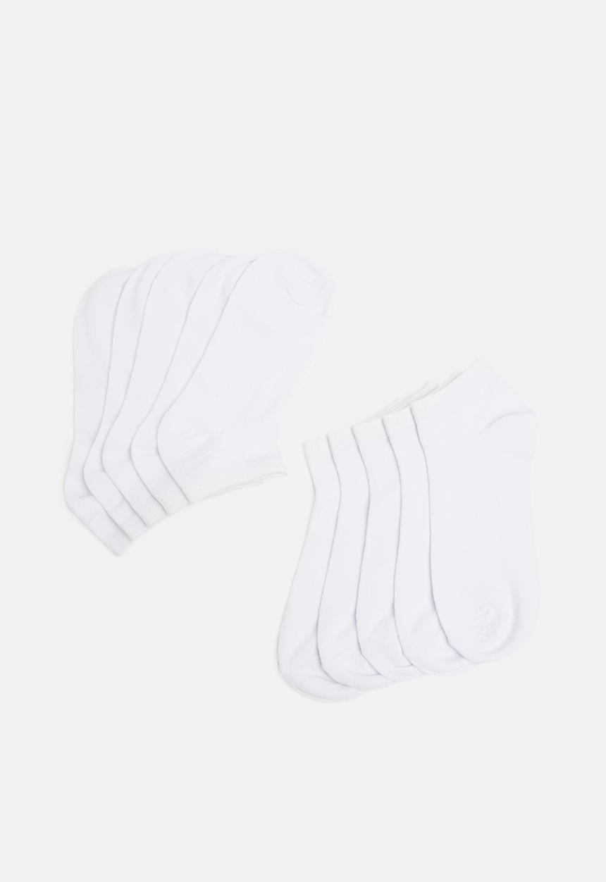 Superbalist - Low cut 5 pack socks - white