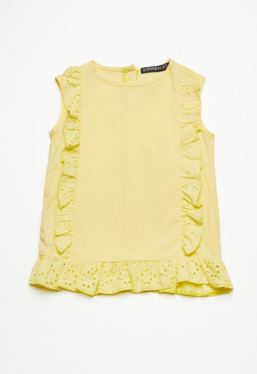 Superbalist - Cotton frill blouse - yellow 
