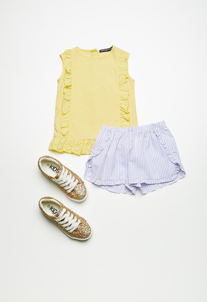 Superbalist - Cotton frill blouse - yellow 