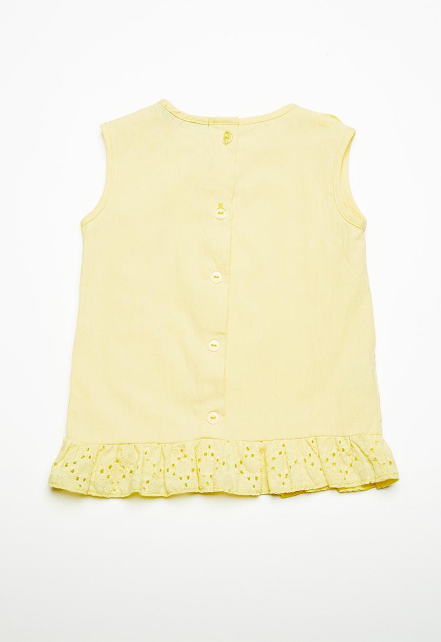 Superbalist - Cotton frill blouse - yellow 