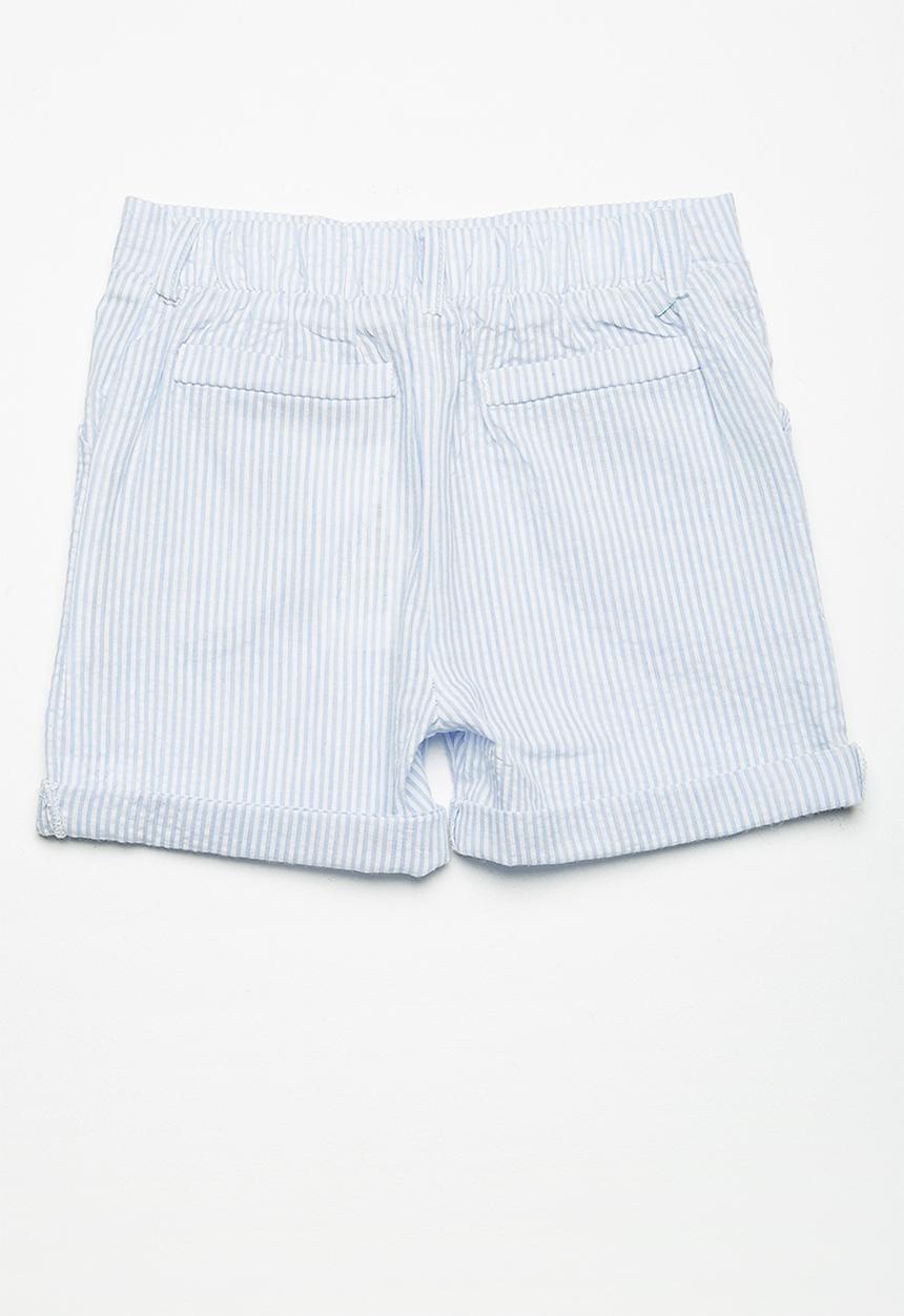 Superbalist - Pocket chino long shorts - blue & white
