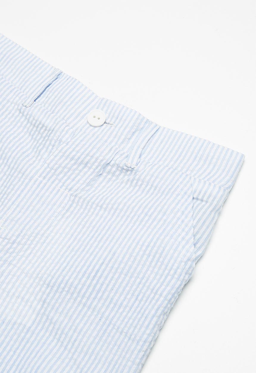 Superbalist - Pocket chino long shorts - blue & white