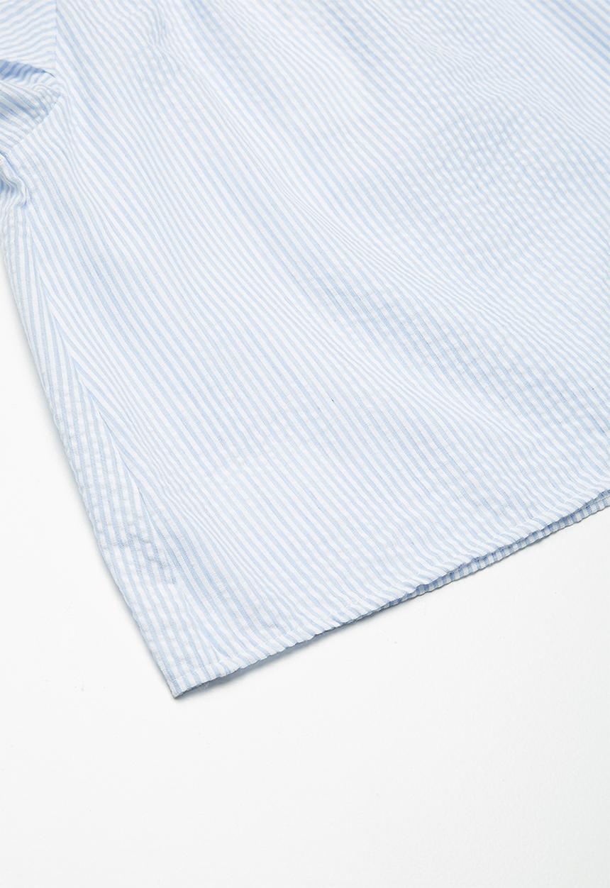Superbalist - Ruffle sleeve blouse -white & blue
