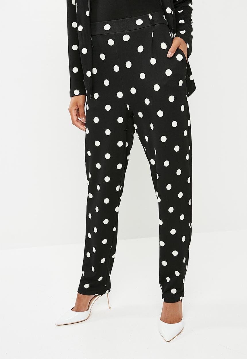 Superbalist - Spotted suit pant - black & white 
