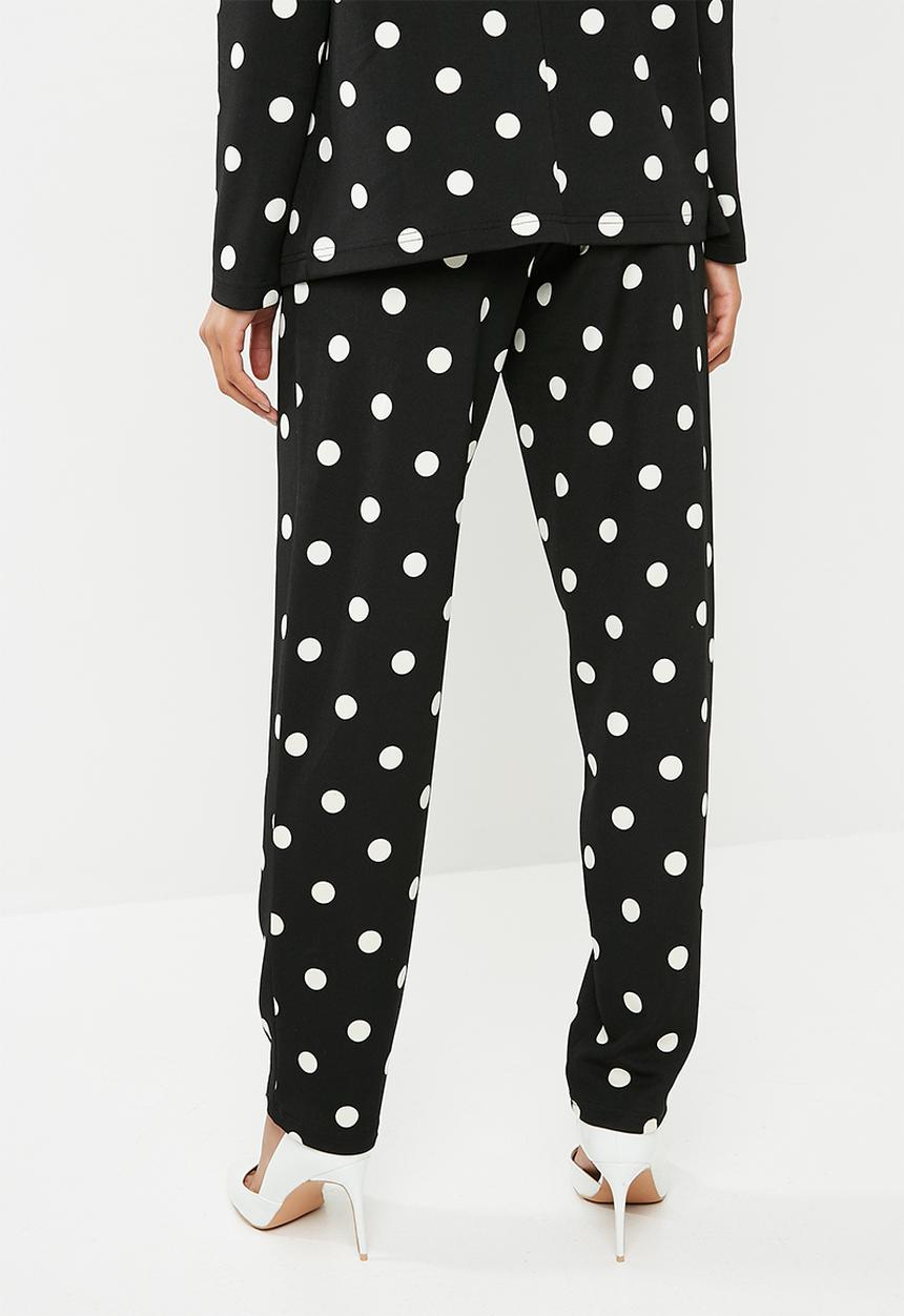 Superbalist - Spotted suit pant - black & white 