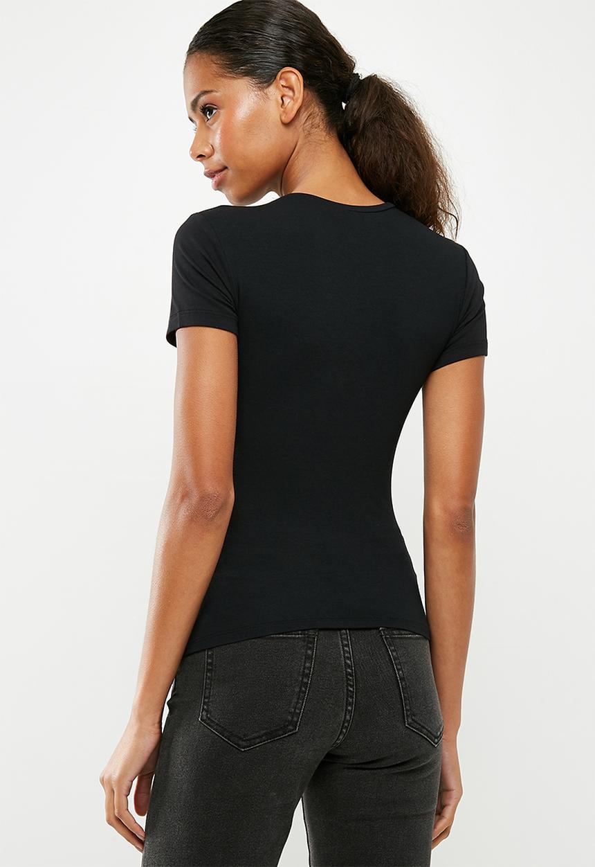 Missguided - Fitted crew neck T-shirt - black
