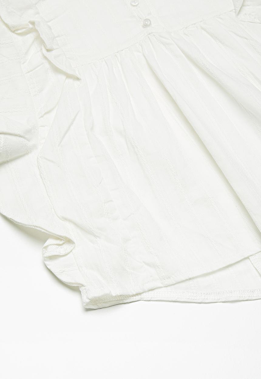 dailyfriday - Kids girls butterfly sleeve blouse - white 