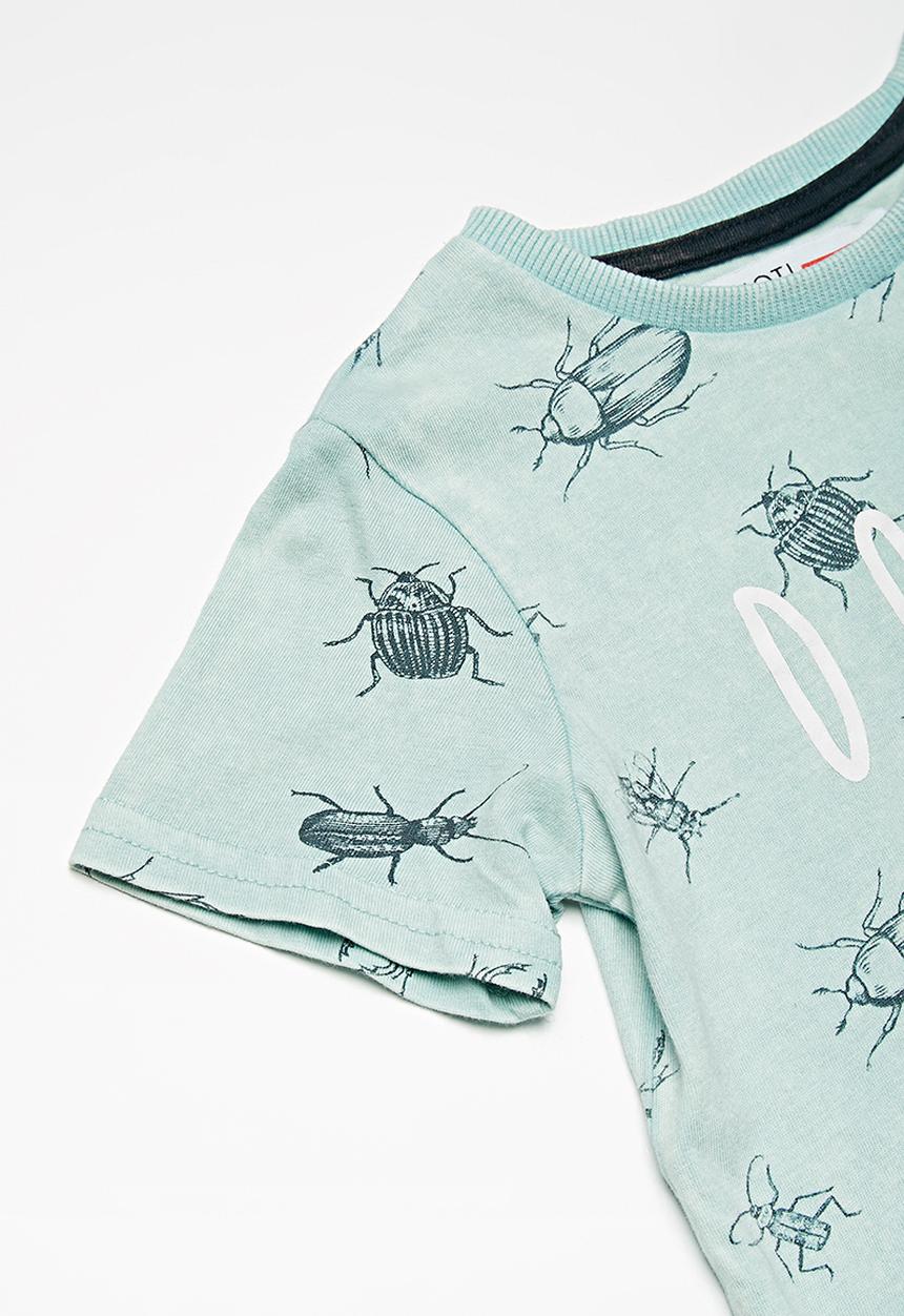 MINOTI - Kids boys bugs T-shirt - blue