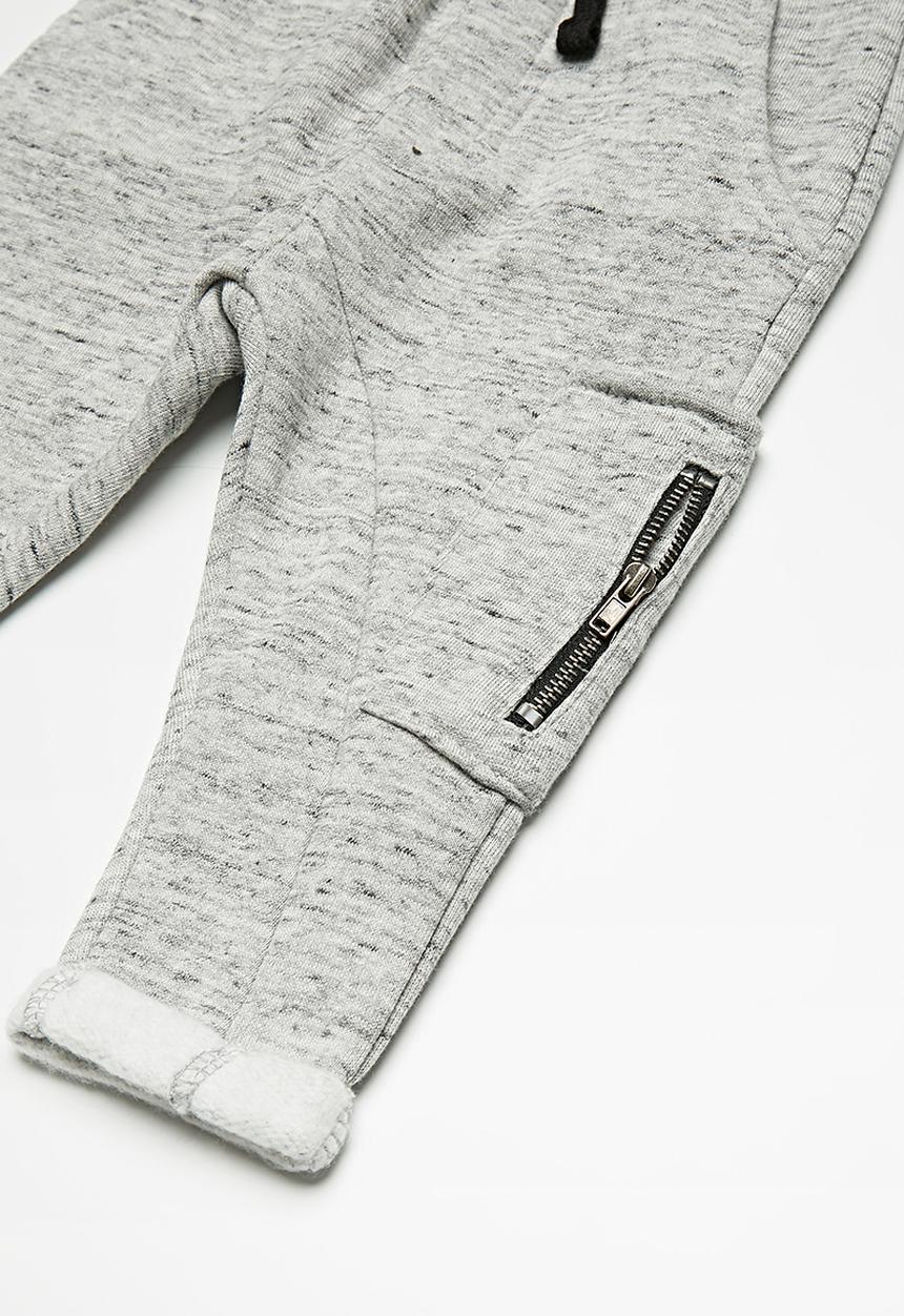 MINOTI - Kids boys marl jogger pants - grey 