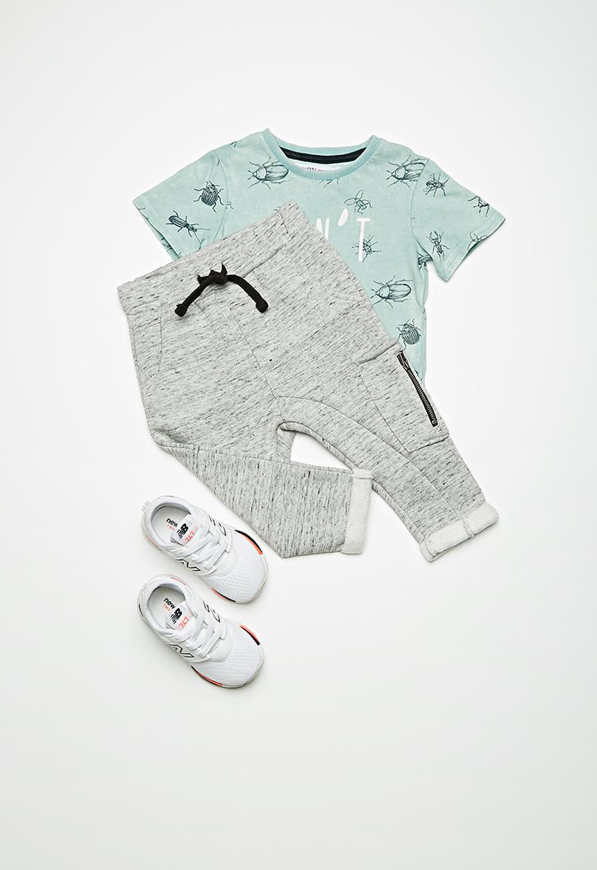 MINOTI - Kids boys marl jogger pants - grey 