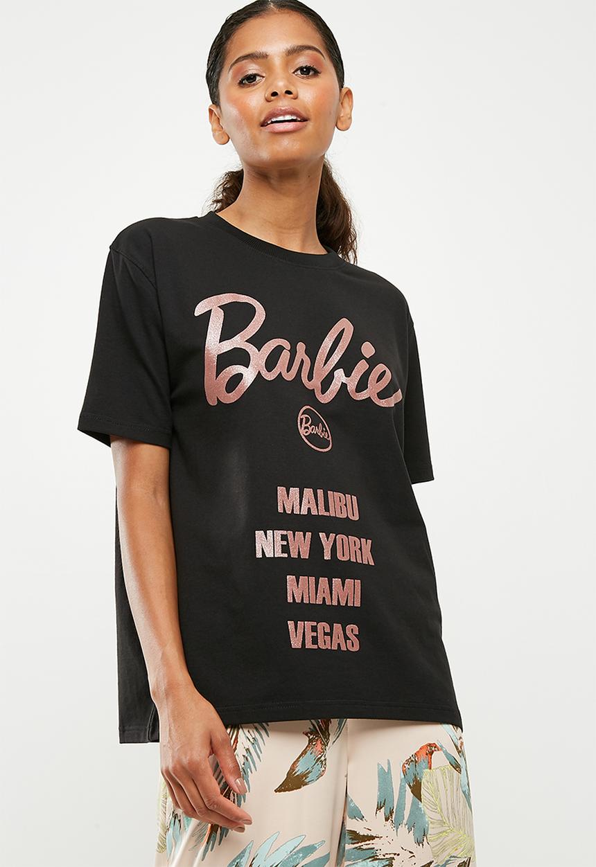 Missguided - Barbie cities T-shirt - black