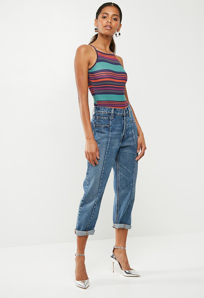 Missguided - Square neck striped bodysuit - multi 