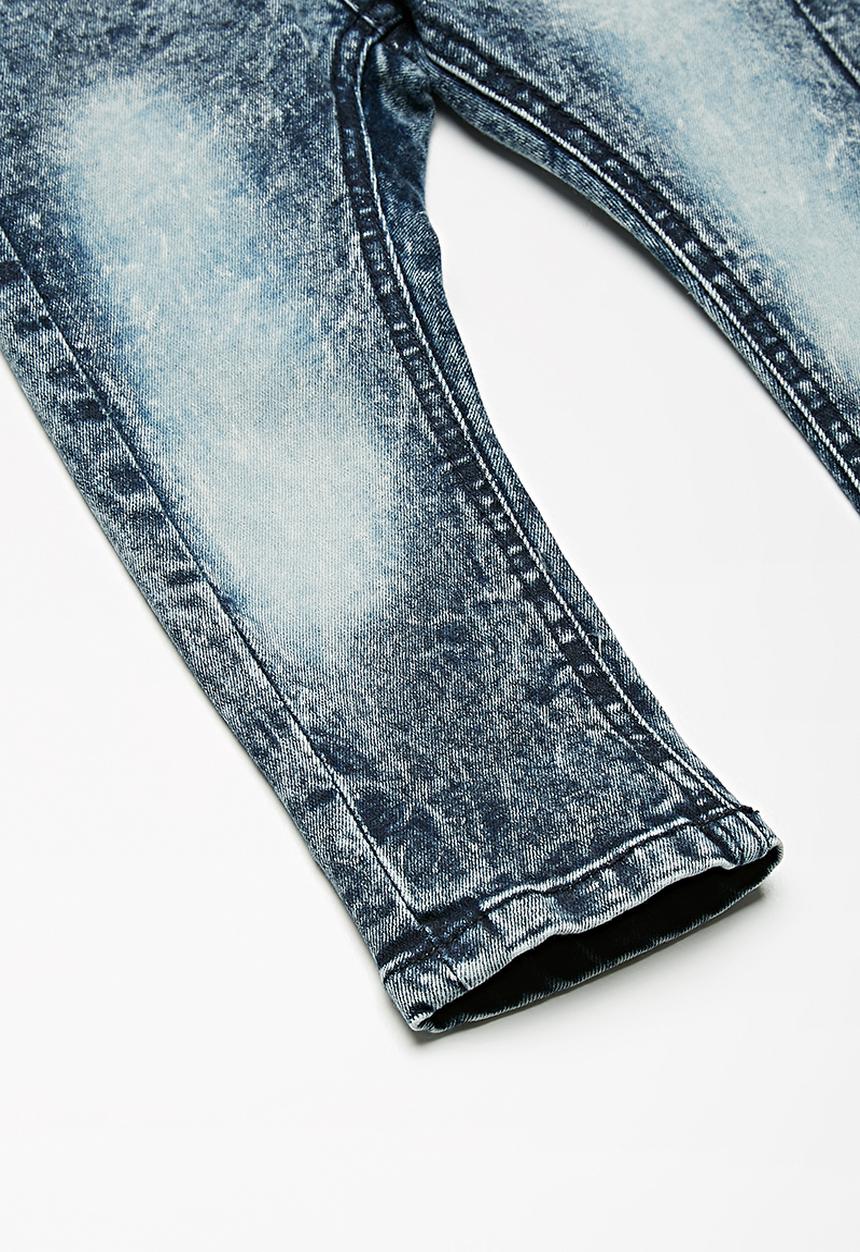 MINOTI - Kids boys acid wash denim jeans - blue 