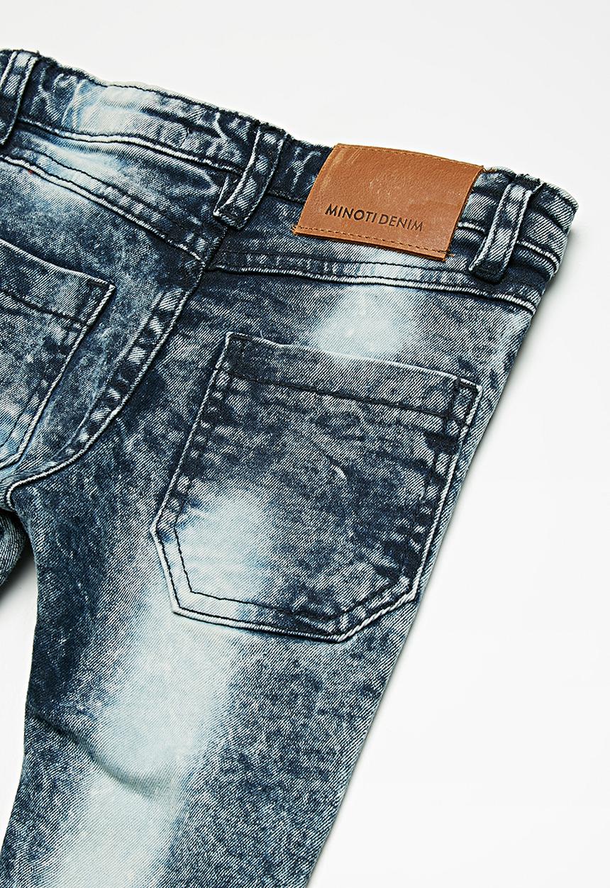 MINOTI - Kids boys acid wash denim jeans - blue 